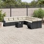 11-delige-Loungeset-met-kussens-poly-rattan-zwart