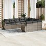 10-delige-Loungeset-met-kussens-poly-rattan-grijs