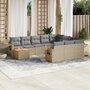 11-delige-Tuinset-met-kussens-poly-rattan-beige