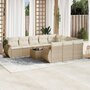 11-delige-Tuinset-met-kussens-poly-rattan-beige