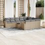 11-delige-Tuinset-met-kussens-poly-rattan-beige