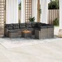 11-delige-Loungeset-met-kussens-poly-rattan-grijs
