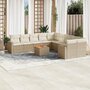 11-delige-Tuinset-met-kussens-poly-rattan-beige