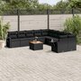 11-delige-Loungeset-met-kussens-poly-rattan-zwart