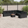11-delige-Loungeset-met-kussens-poly-rattan-zwart