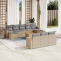 11-delige-Tuinset-met-kussens-poly-rattan-beige