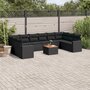 11-delige-Loungeset-met-kussens-poly-rattan-zwart