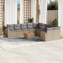 11-delige-Tuinset-met-kussens-poly-rattan-beige