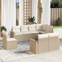 8-delige-Loungeset-met-kussens-poly-rattan-beige