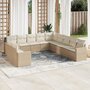 11-delige-Tuinset-met-kussens-poly-rattan-beige