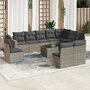 11-delige-Loungeset-met-kussens-poly-rattan-grijs