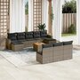 11-delige-Loungeset-met-kussens-poly-rattan-grijs