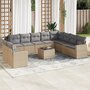 11-delige-Tuinset-met-kussens-poly-rattan-beige