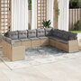 10-delige-Loungeset-met-kussens-poly-rattan-beige