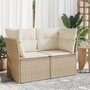Tuinbank-2-zits-met-kussens-poly-rattan-beige